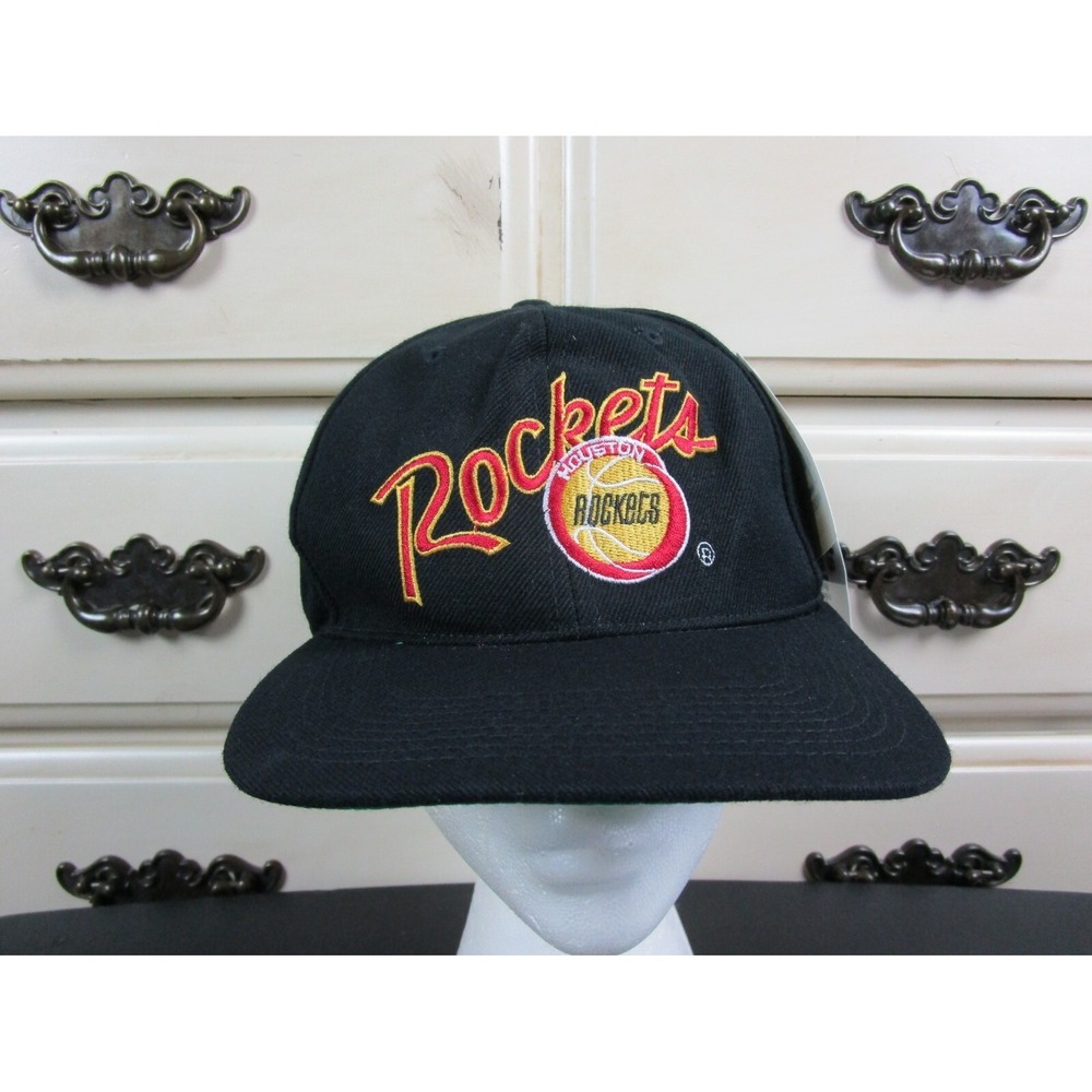 Vintage 1990s Houston Rockets NWT Sports Specialties Fitted Hat Deadstock 7 1/4"